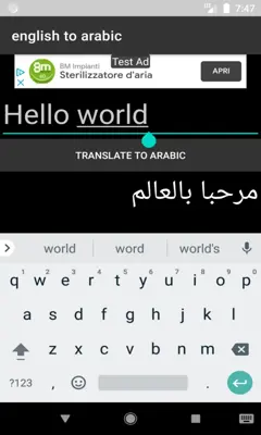 english to arabic android App screenshot 2